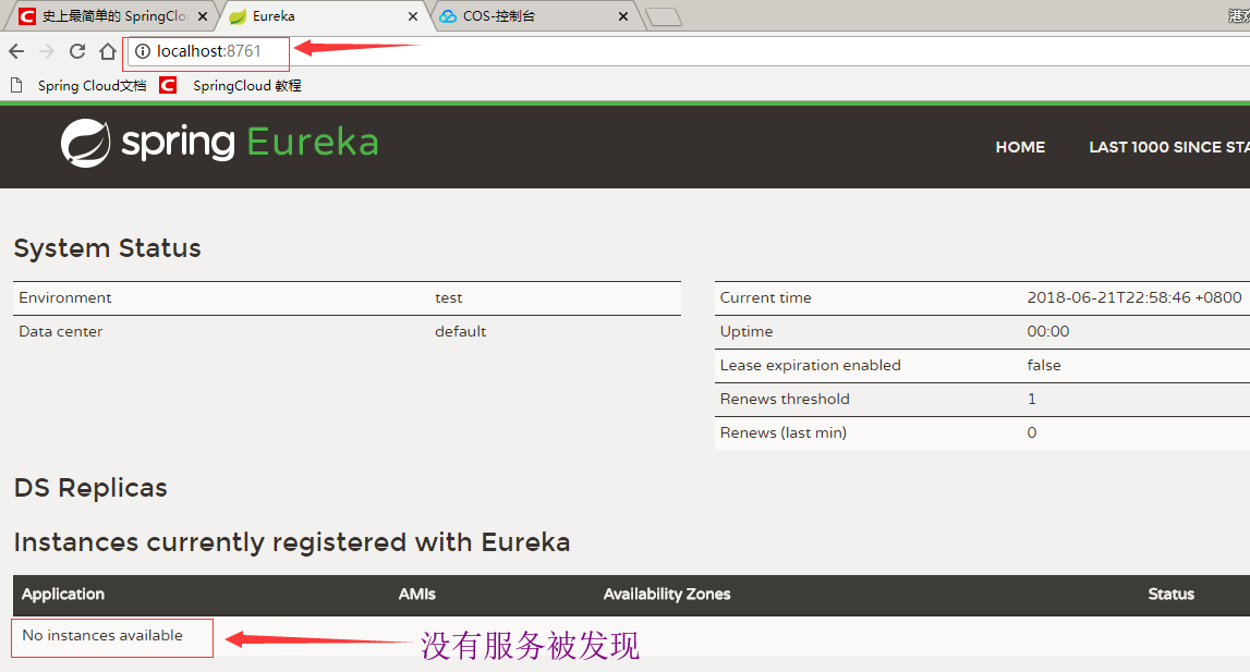 eureka server后台