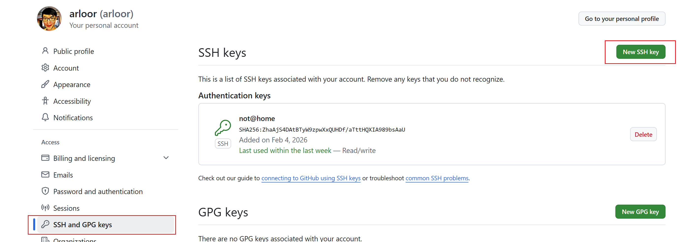 GitHub SSH Key